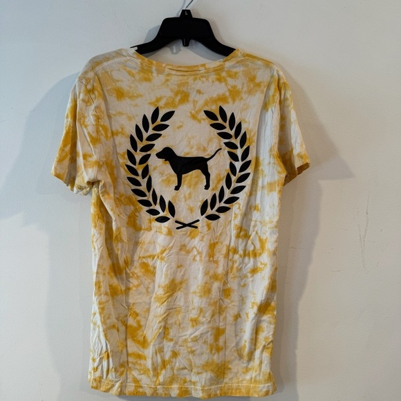 VS PINK women’s yellow tie-dye tee shirt Sz XS - Picture 5 of 6